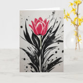 Tulip - Watercolor flowers カード (黄色い花)