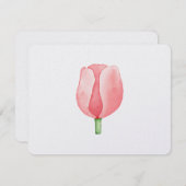 Tulipan acuarela rosa シーズンカード (正面/裏面)