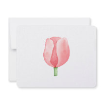 Tulipan acuarela rosa