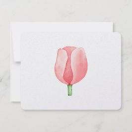 Tulipan acuarela rosa シーズンカード