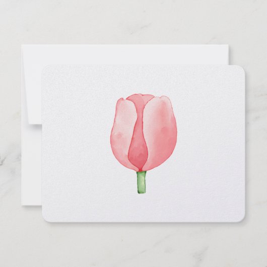 Tulipan acuarela rosa シーズンカード (正面)
