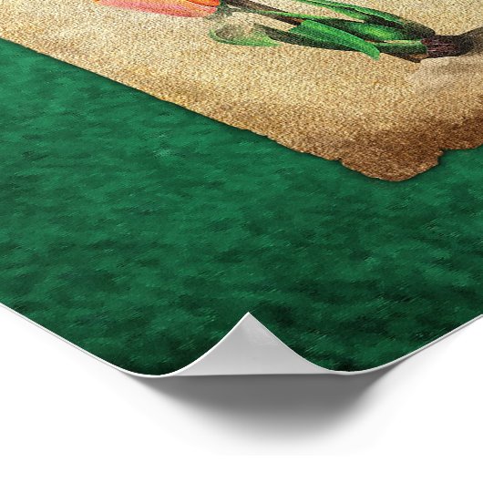 Tulipomania Graph (green) ポスター (角)