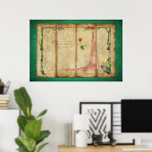 Tulipomania Graph (green) ポスター (ホームオフィス)