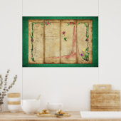 Tulipomania Graph (green) ポスター (キッチン)