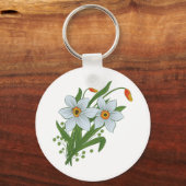 Tulips and Daffodils Flowers キーホルダー (正面)