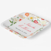 Tulips and Daffodils Spring Wedding ペーパープレート (傾斜あり)