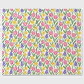 Tulips, Daffodils, Hyacinths Coloring Style ラッピングペーパー (フラット)