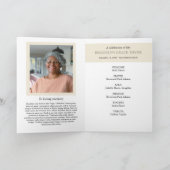 Tulips Framed in Faux Gold Memorial Program プログラム (内部)