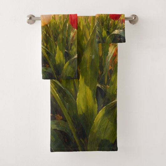 Tulips Garden - Painterly Style バスタオルセット (インサイチュ)