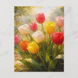 Tulips Garden - Painterly Style ポストカード