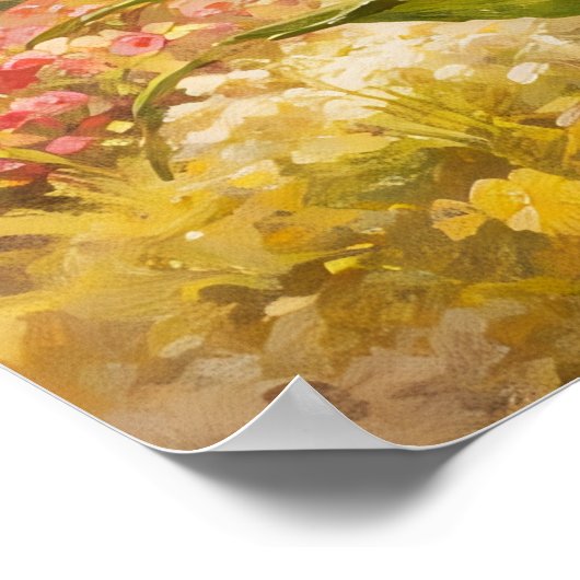 Tulips Garden - Painterly Style Art ポスター (角)