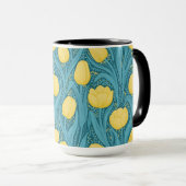 Tulips in blue and yellow マグカップ (正面右)