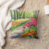 Tulips in The Park クッション (ブランケット)