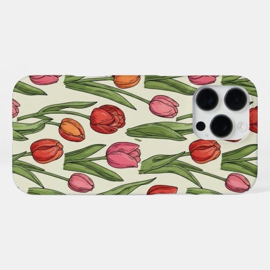 Tulips iPhone case iPhoneケース (裏面横)