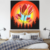 tulips nature botanical plant  キャンバスプリント (インサイチュ (寝室))