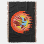 tulips nature botanical plant  スローブランケット (正面縦)