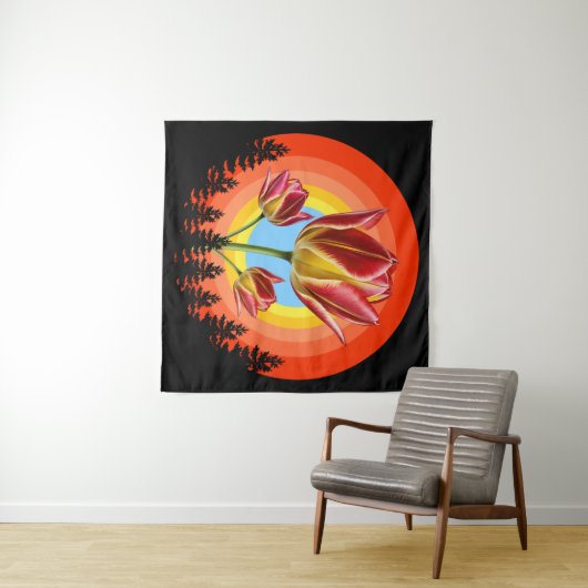 tulips nature botanical plant  タペストリー (インサイチュ(横))