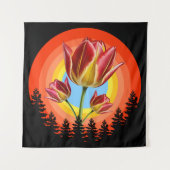 tulips nature botanical plant  タペストリー (正面)