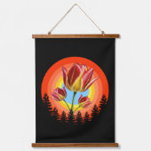 tulips nature botanical plant  吊り下げ型タペストリー (正面)