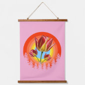 tulips nature botanical plant  吊り下げ型タペストリー (正面)