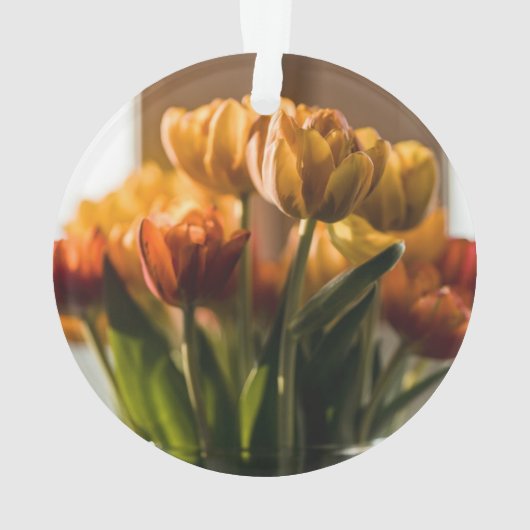 Tulips Orange Flowers オーナメント (裏面)