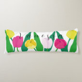 Tulips Pink Yellow Purple Green Modern Customize. ボディピロー (正面)
