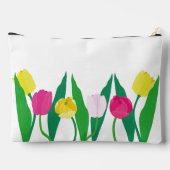 Tulips Pink Yellow Purple Green Modern Cute.  アクセサリーポーチ (裏面)