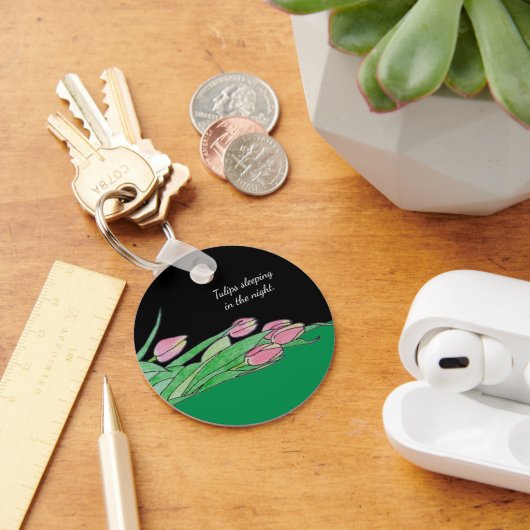 Tulips sleeping in the night キーホルダー (デスク)