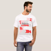 TULOL レッド ピンク ホワイト Tシャツ (正面フル)