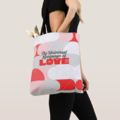 TULOL Red Pink White Tote トートバッグ (クローズアップ)