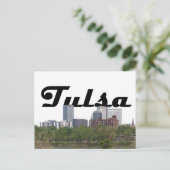 Tulsa OKスカイラインとTulsaのスカイポストカード ポストカード (スタンド正面)
