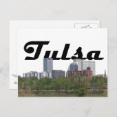Tulsa OKスカイラインとTulsaのスカイポストカード ポストカード (正面/裏面)