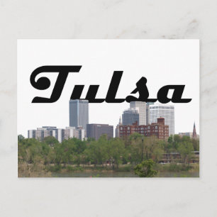 Tulsa OKスカイラインとTulsaのスカイポストカード ポストカード