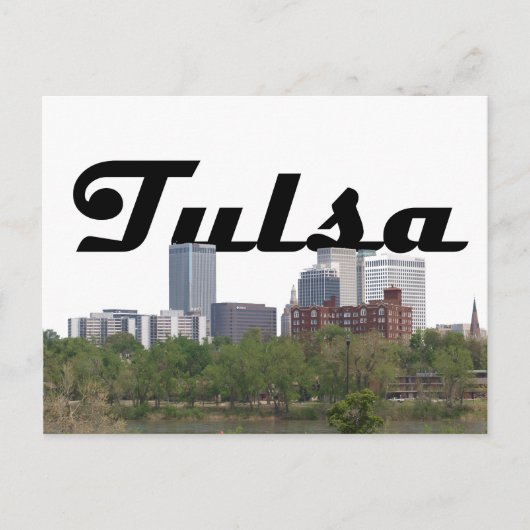 Tulsa OKスカイラインとTulsaのスカイポストカード ポストカード (正面)