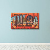 Tulsa, OklahomaLarge Letter ScenesTulsa, OK キャンバスプリント (インサイチュ (ウッドフロア))
