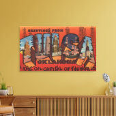 Tulsa, OklahomaLarge Letter ScenesTulsa, OK キャンバスプリント (インサイチュ (リビング))