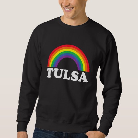 Tulsa Rainbow LGBTQ Gay Pride Lesbians Queer スウェットシャツ (正面)