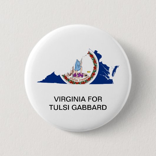TULSI GABBARD 2020ボタンのためのヴァージニア 缶バッジ (正面)