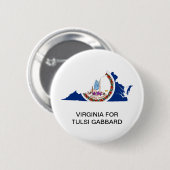 TULSI GABBARD 2020ボタンのためのヴァージニア 缶バッジ (正面&裏面)