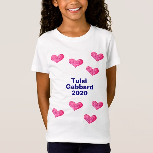 Tulsi Gabbard 2020年の大統領のなキャンペーン Tシャツ (正面)