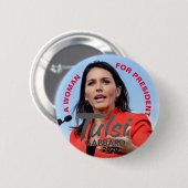 Tulsi Gabbard 2020年 缶バッジ (正面&裏面)