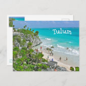 TULUM (メキシコ)ビーチと遺跡の上カリブの部 ポストカード (正面/裏面)