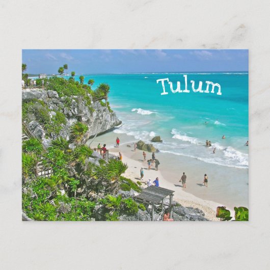 TULUM (メキシコ)ビーチと遺跡の上カリブの部 ポストカード (正面)