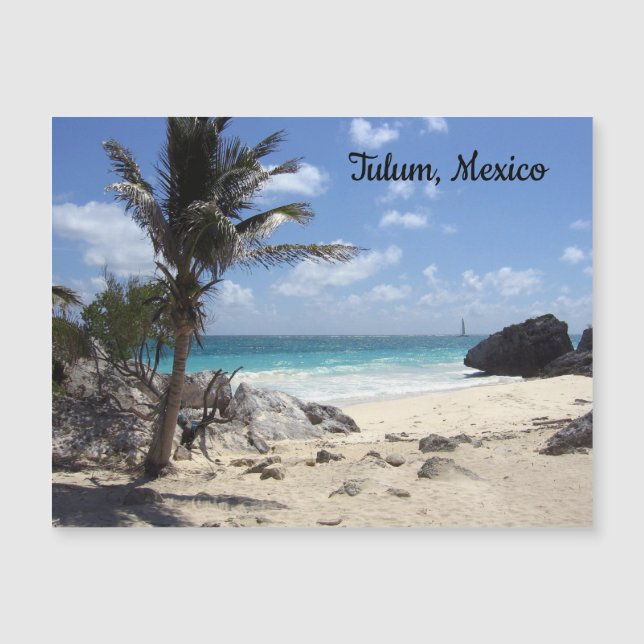 Tulum、メキシコ-休日-のビーチ太陽 (正面)