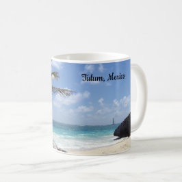 Tulum、メキシコ-太陽の休暇-をマグ浜に引き上げて下さい コーヒーマグカップ