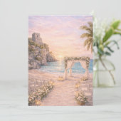 Tulum Beach Wedding Invitation | Editabe 招待状 (スタンド正面)