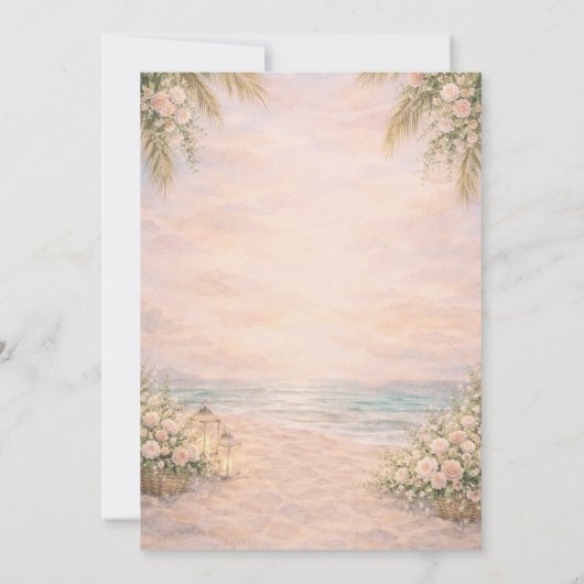 Tulum Beach Wedding Invitation | Editabe 招待状 (裏面)