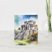 Tulum Cancun Mexico Watercolor カード (正面)