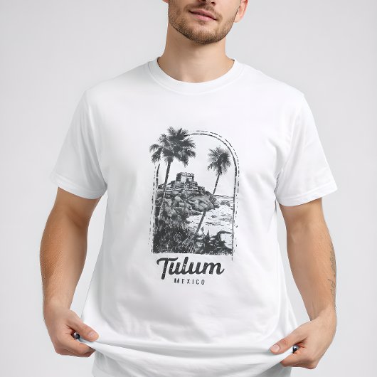 Tulum Mexico Vintage Travel Destination Mayan Ruin Tシャツ