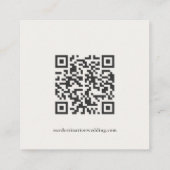 Tulum Watercolor Tropical Gold Palm Destination QR エンクロージャーカード (裏面)